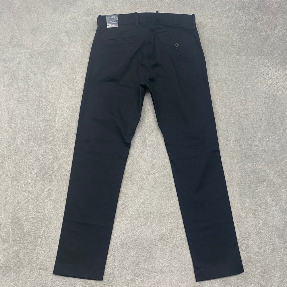 J Crew Pants Mens Black Size 30x30 Flex Chino Straight Fit Cotton Blend H3167 - Picture 6 of 8